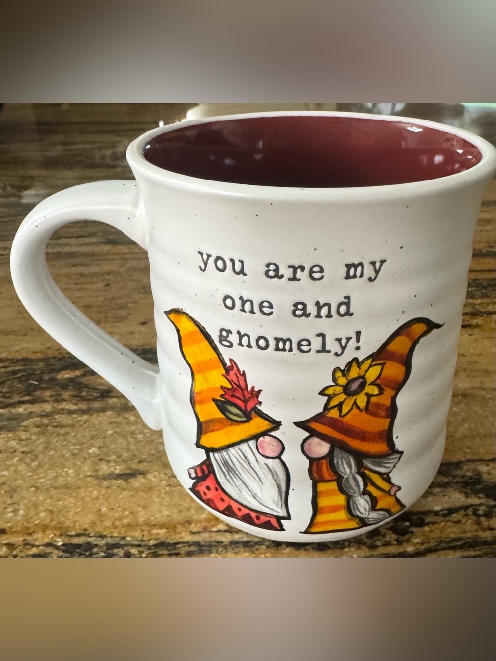Heartland Hive "You Are My One and Gnomely" Jumbo 20oz Coffee Mug - NWOT